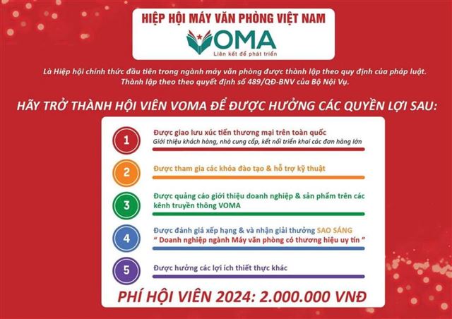 🌟 Tham gia Hiệp hội Máy văn phòng Việt Nam - Đón nhận nhiều lợi ích vượt trội! 🌟