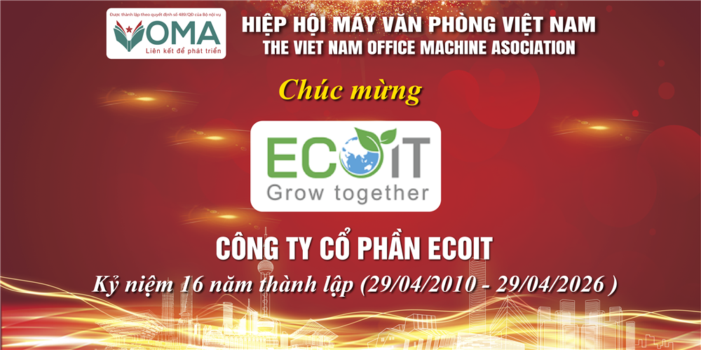 VOMA chúc mừng kỷ niệm 16 năm thành lập Công ty Cổ phần EcoIT 