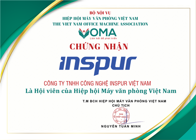 Tập đoàn INSPUR trở thành thành viên của Hiệp hội máy văn phòng Việt Nam 