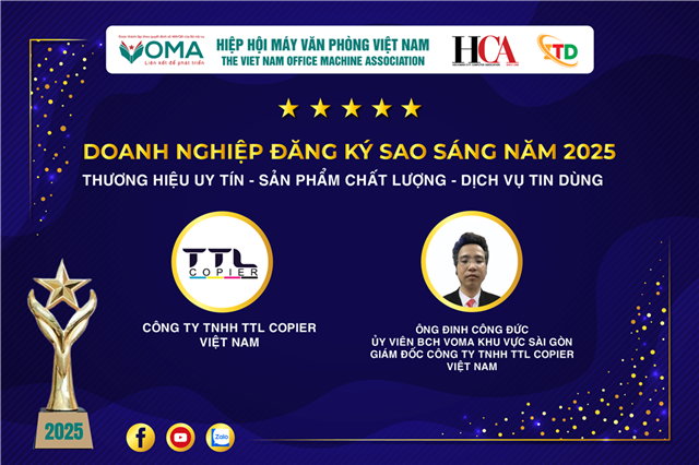CÔNG TY TNHH TTL COPIER VIỆT NAM ĐĂNG KÝ THAM GIA GIẢI THƯỞNG SAO SÁNG 2025