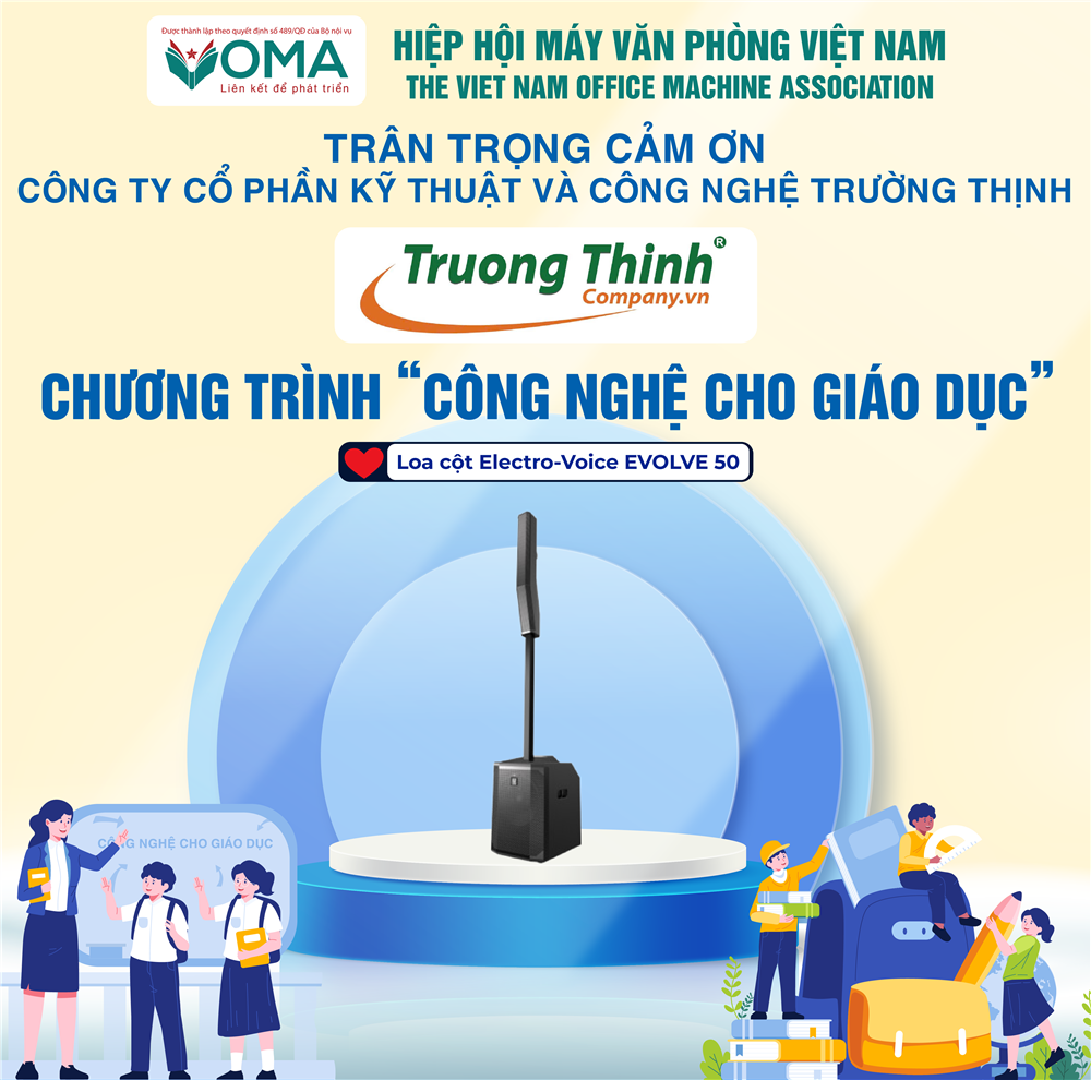 Công ty Trường Thịnh tài trợ cho chương trình Công nghệ cho giáo dục