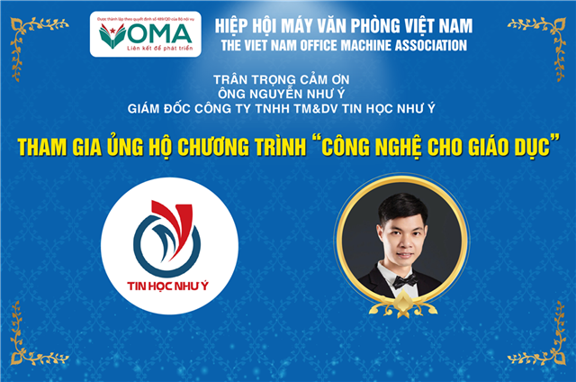 Hiệp hội Máy văn phòng Việt Nam Trân Trọng Cảm Ơn Ông Nguyễn Như Ý