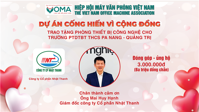 Công ty CP Nhật Thanh – Góp sức vì tương lai học sinh vùng cao