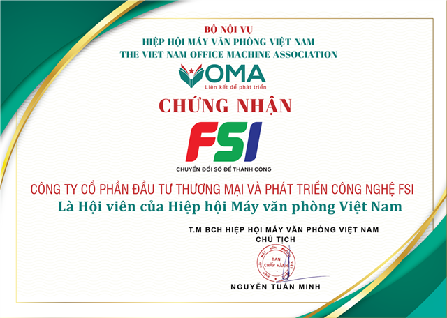 CÔNG TY CỔ PHẦN ĐẦU TƯ THƯƠNG MẠI VÀ PHÁT TRIỂN CÔNG NGHỆ FSI TRỞ THÀNH THÀNH VIÊN VOMA