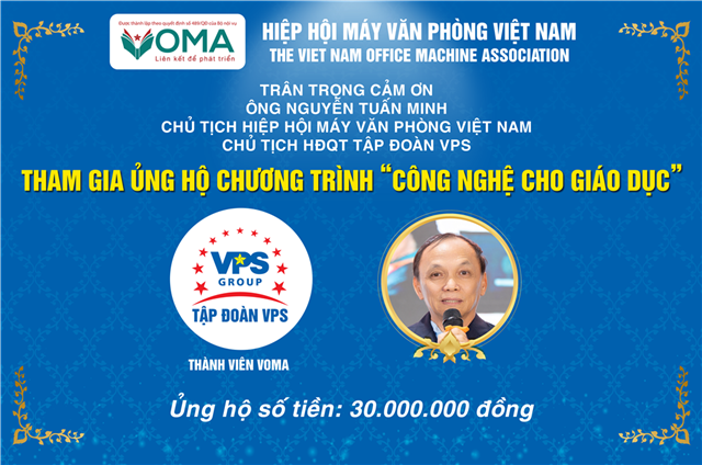 VOMA trân trọng cảm ơn sự đồng hành của ông Nguyễn Tuấn Minh cùng chương trình “Công nghệ cho Giáo dục”