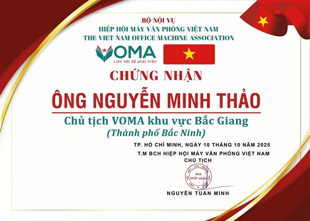 VOMA giới thiệu Ông Nguyễn Minh Thảo – Chủ tịch VOMA khu vực Bắc Giang (Thành phố Bắc Ninh)
